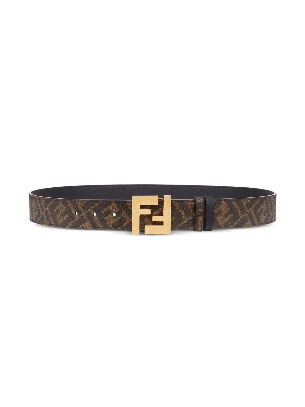 Affordable FENDI FF-logo reversible leather belt