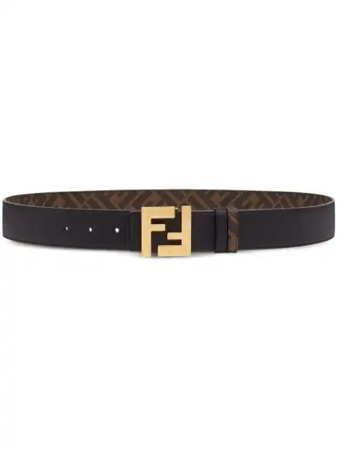 FENDI FF-logo reversible leather belt