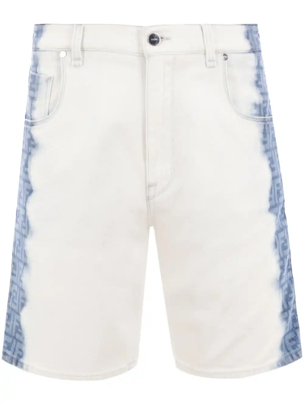 Affordable FENDI bleached denim shorts