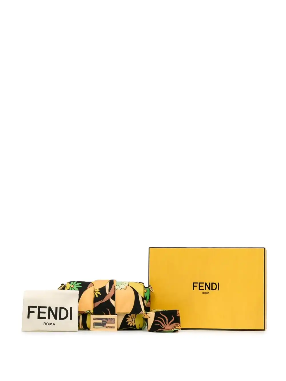 Affordable Fendi 2000-2023 Floral Convertible uette belt bag