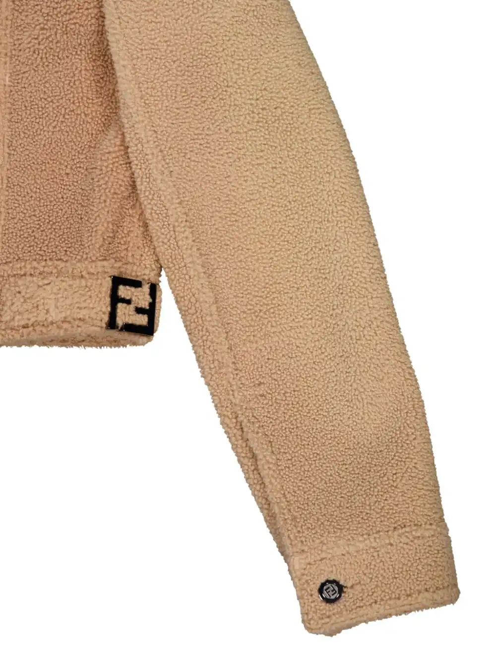 Cheap FENDI zip-up shearling jacket