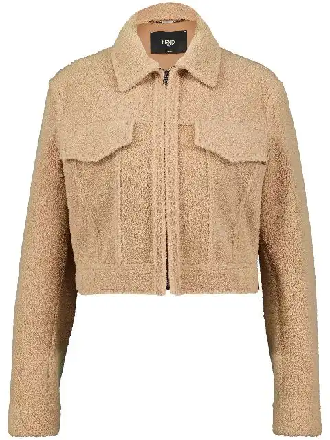 FENDI zip-up shearling jacket