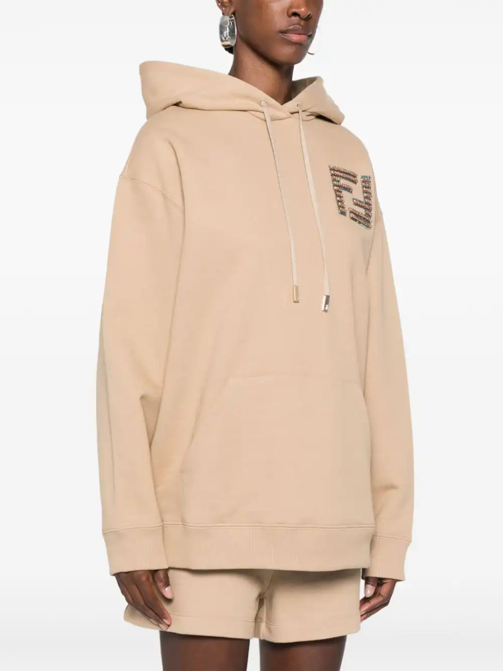 Affordable FENDI sequinned-FF hoodie