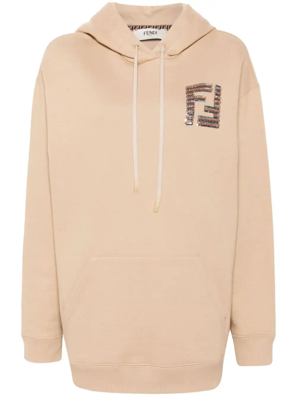 Affordable FENDI sequinned-FF hoodie