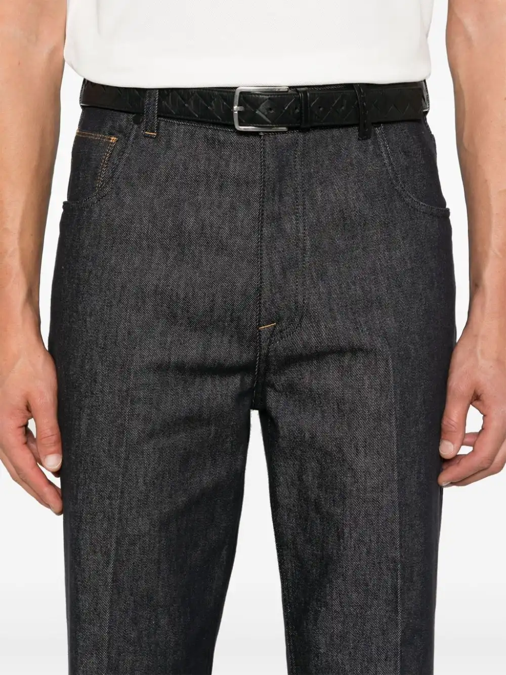 Cheap FENDI logo-patch jeans