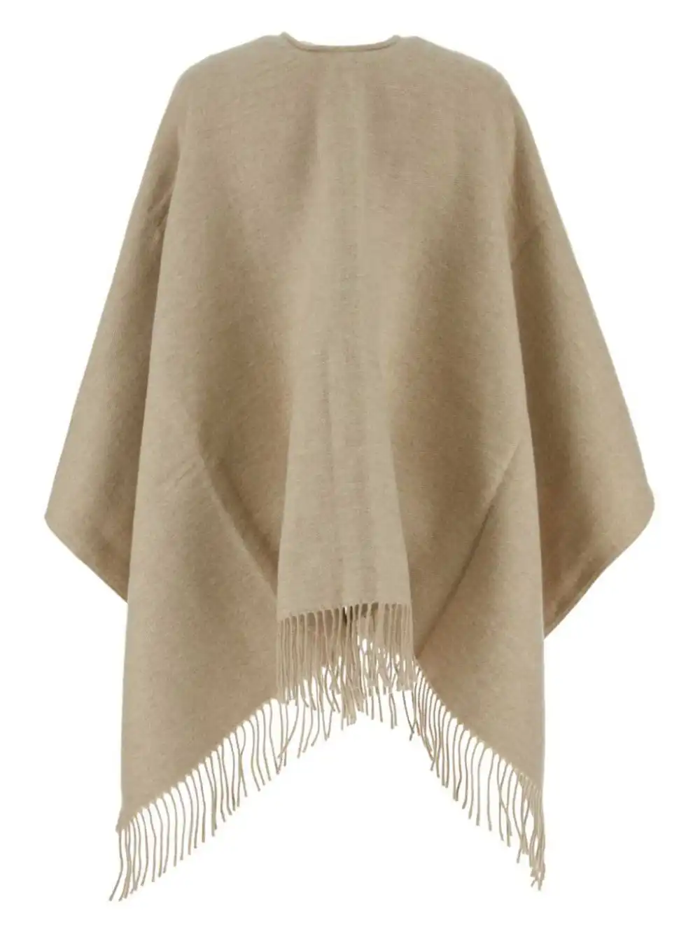 Affordable FENDI fringed detailed poncho