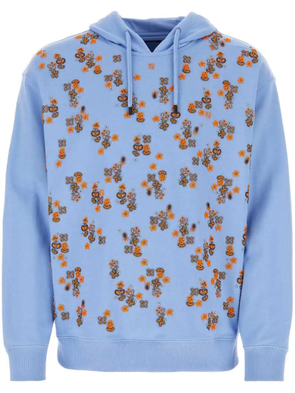 Affordable FENDI floral-print cotton hoodie