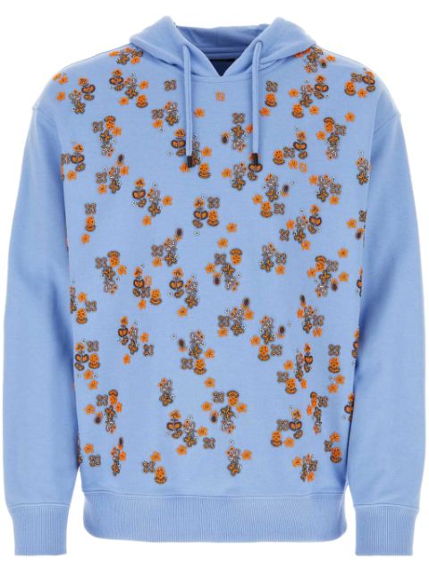 FENDI floral-print cotton hoodie