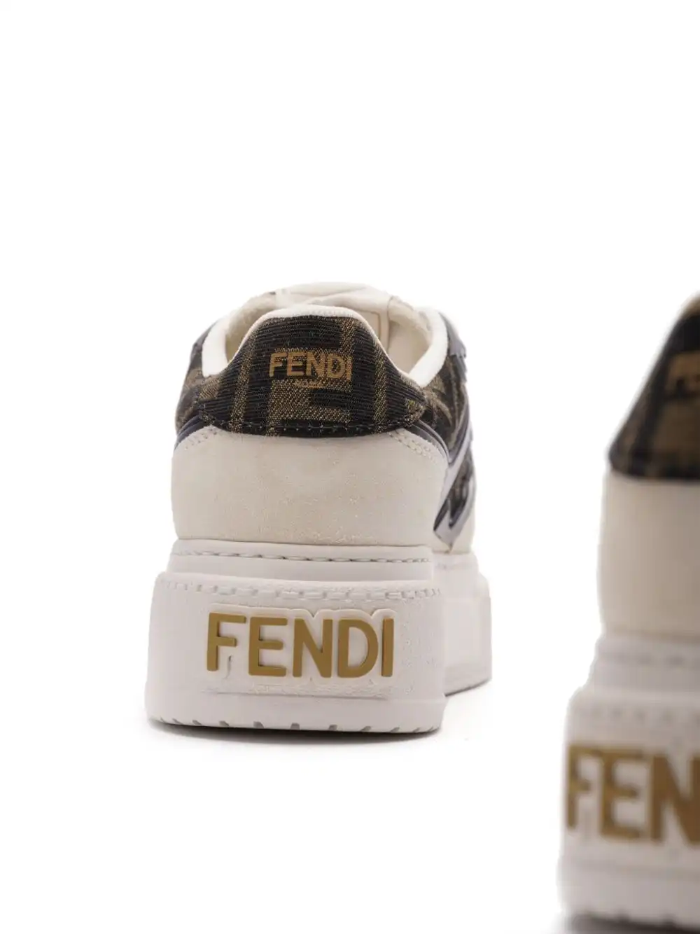 Cheap FENDI Zuca-motif panelled sneakers