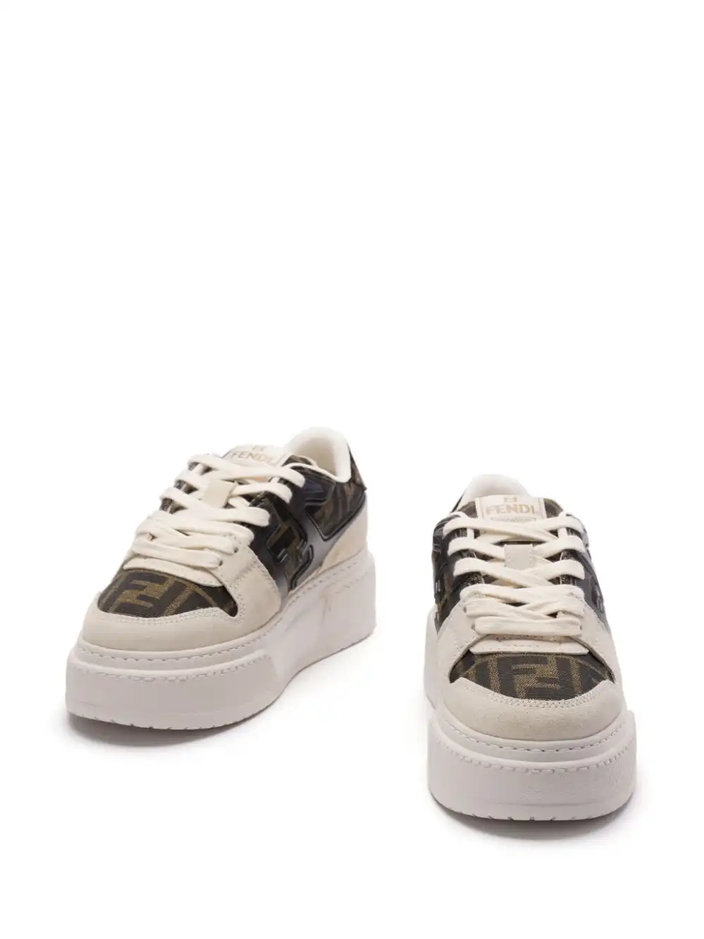 Cheap FENDI Zuca-motif panelled sneakers