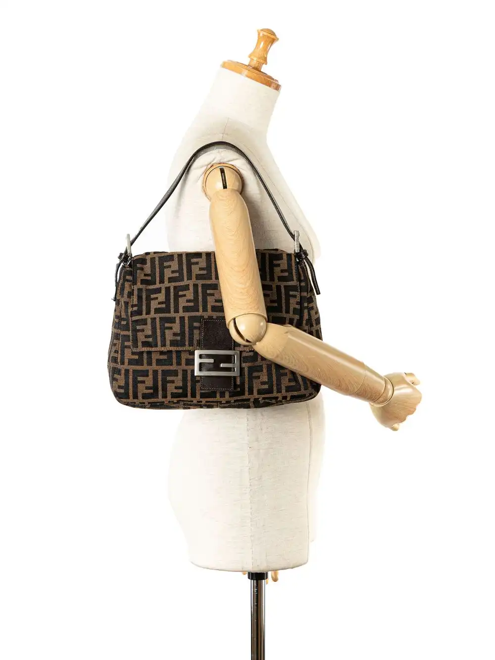 Affordable Fendi 2000-2010 Zucca Canvas Mamma Forever shoulder bag