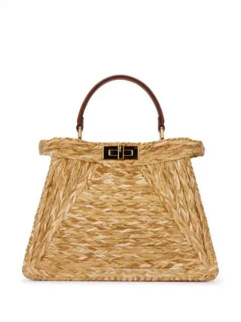 FENDI raffia tote bag