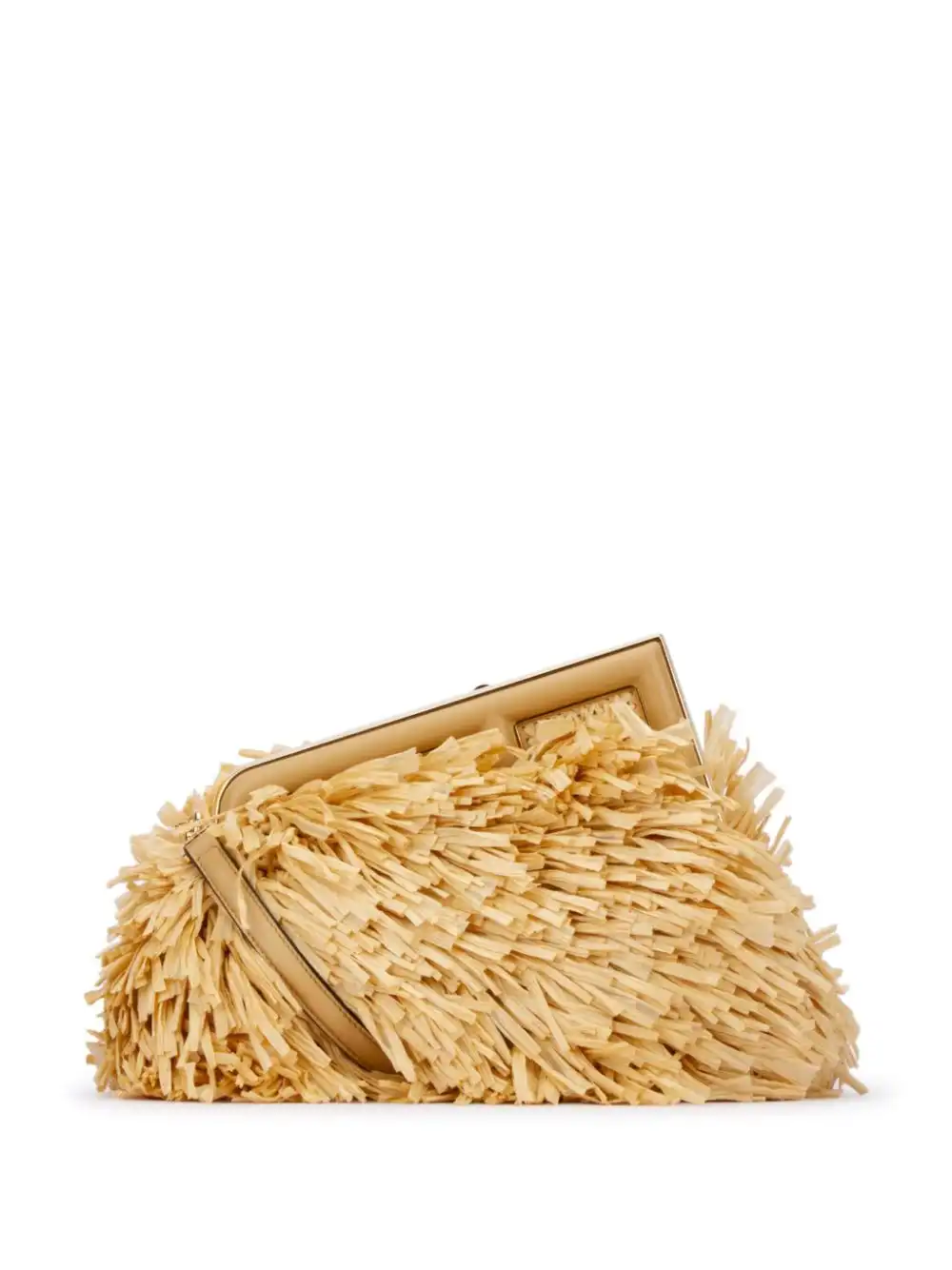 Affordable FENDI Fendi First raffia shoulder bag