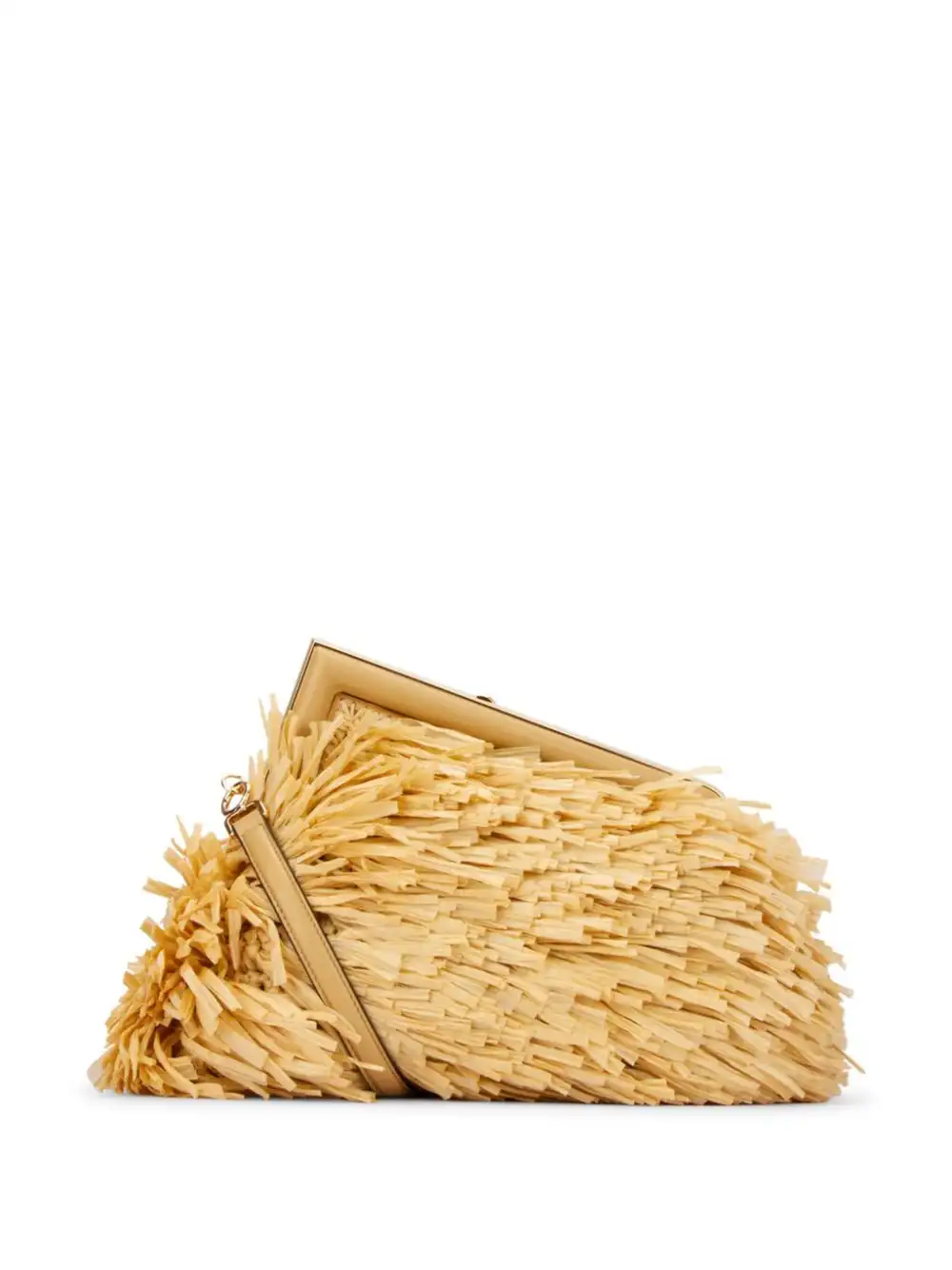 Affordable FENDI Fendi First raffia shoulder bag