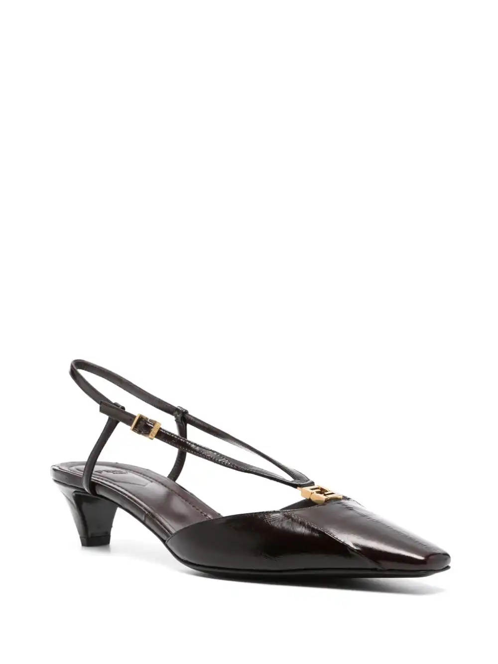 Affordable FENDI 40mm FFold slingback pumps