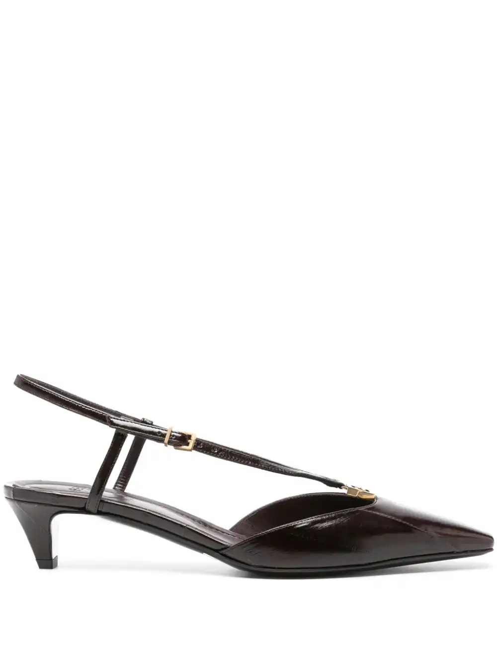 Affordable FENDI 40mm FFold slingback pumps