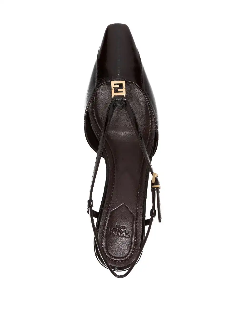 Affordable FENDI 40mm FFold slingback pumps