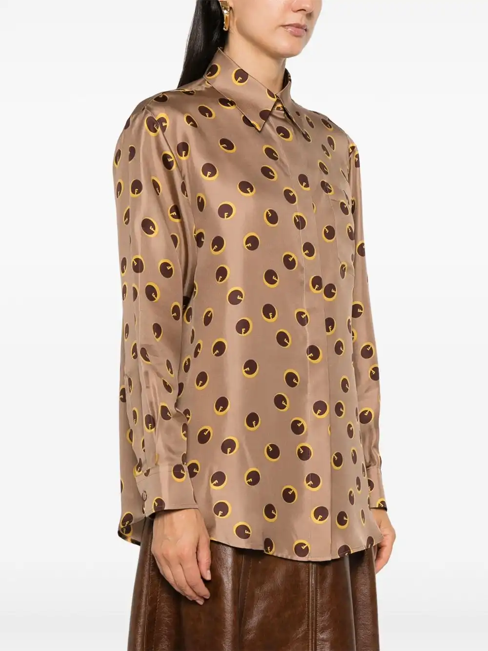 Affordable FENDI printed silk shirt