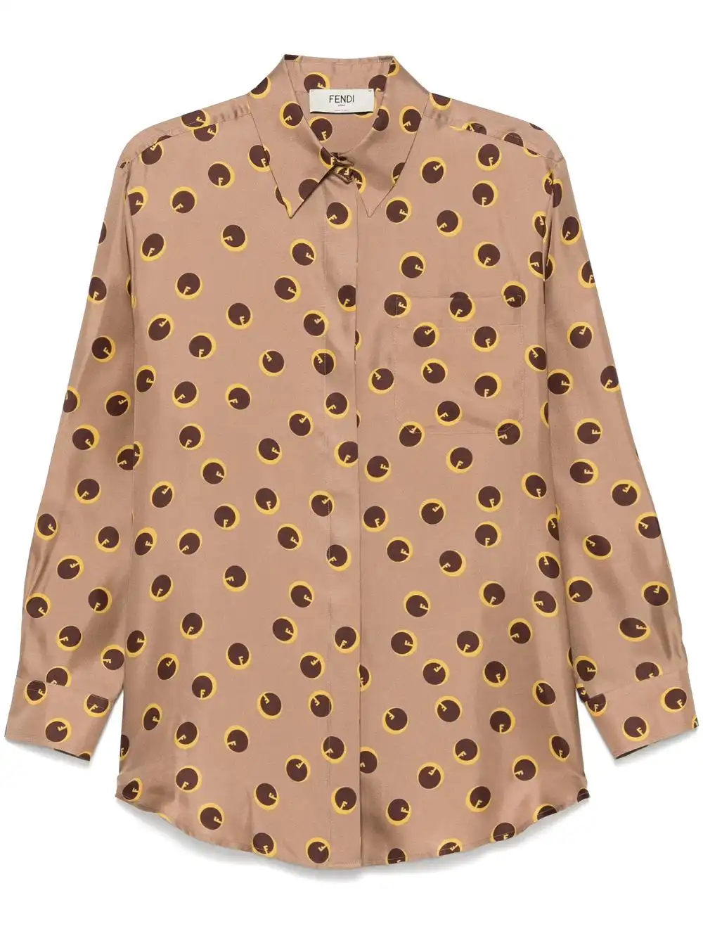 Affordable FENDI printed silk shirt