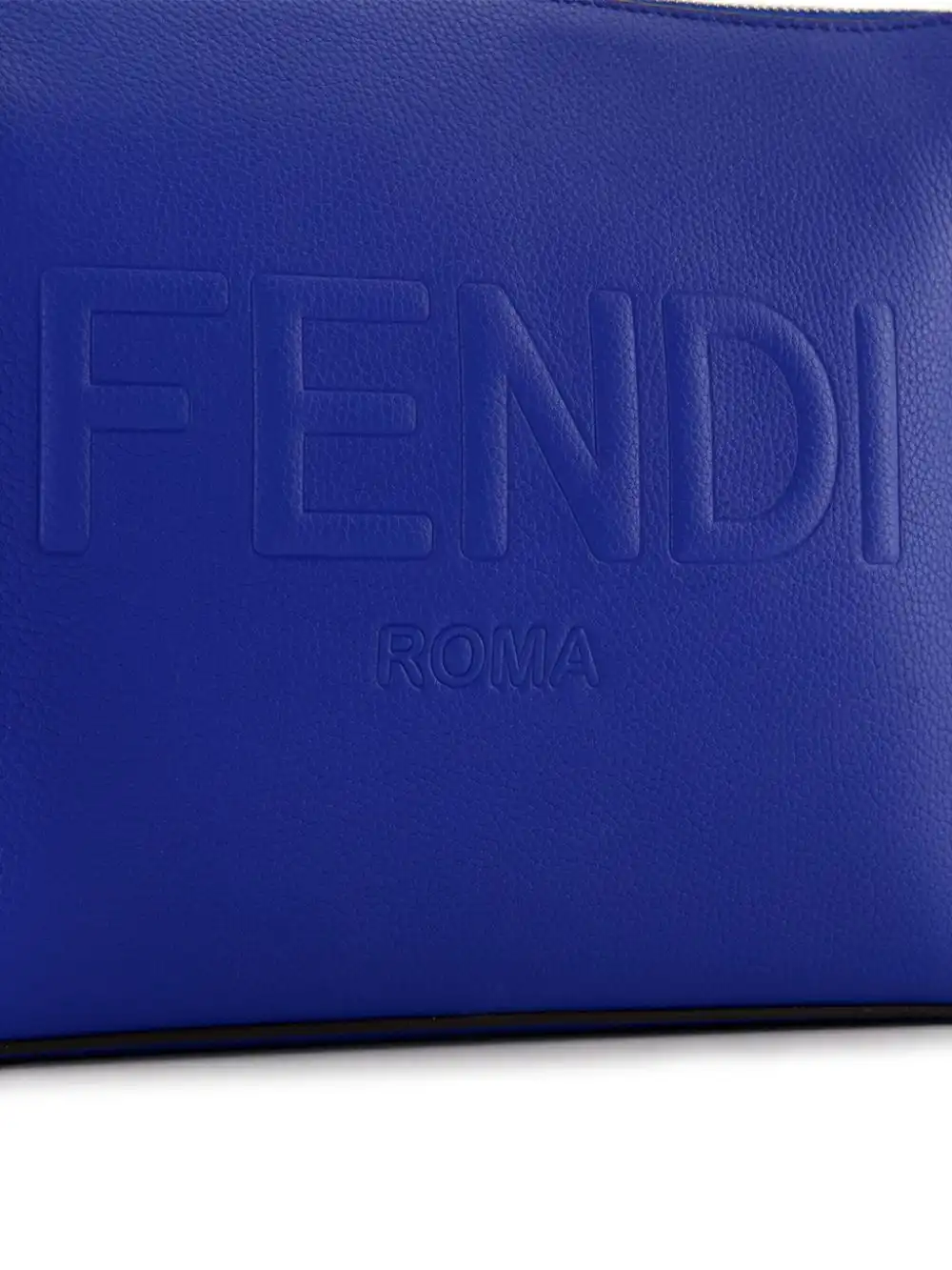 Cheap FENDI logo-embossed clutch bag