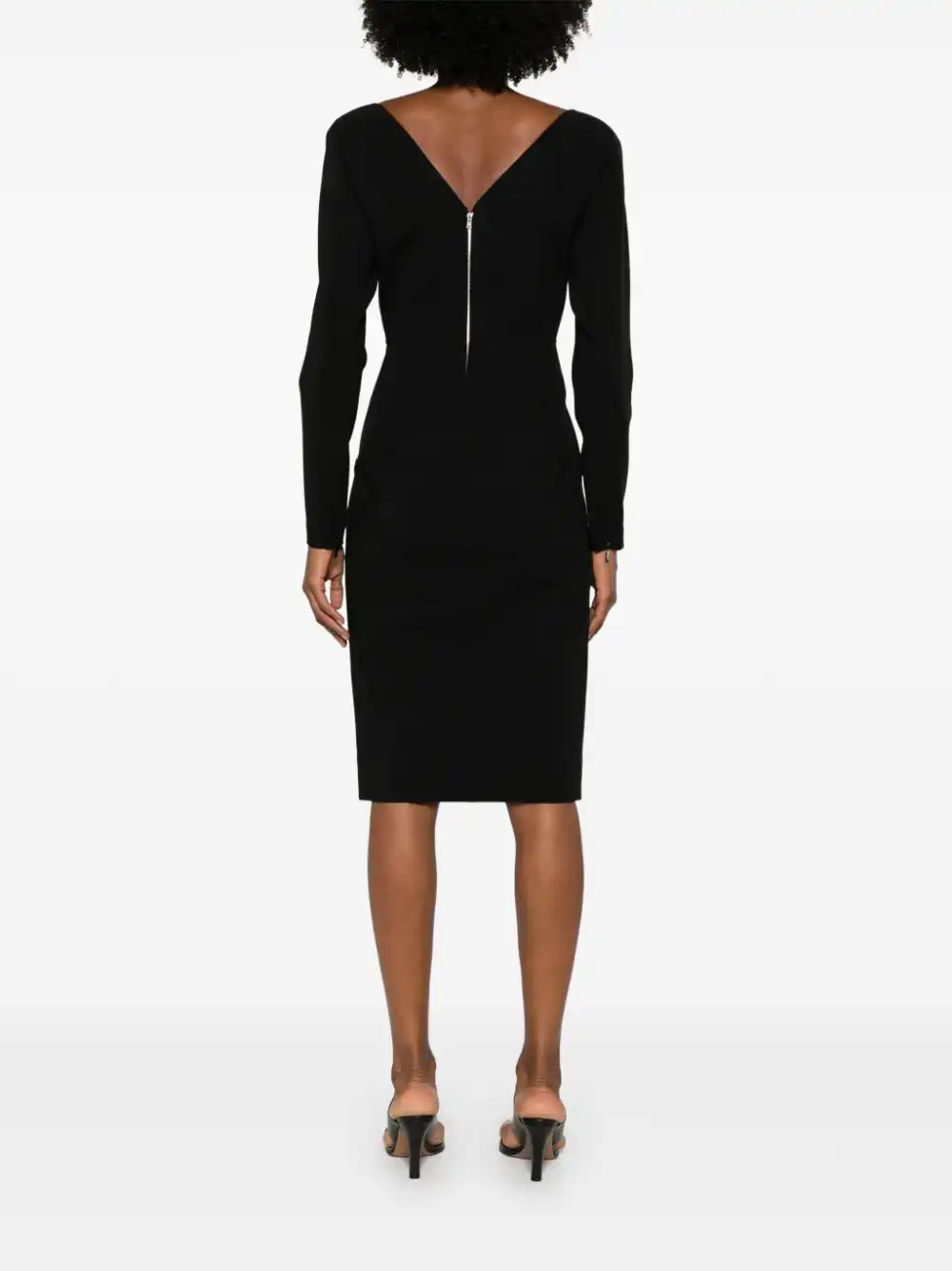 Cheap FENDI long-sleeve midi dress