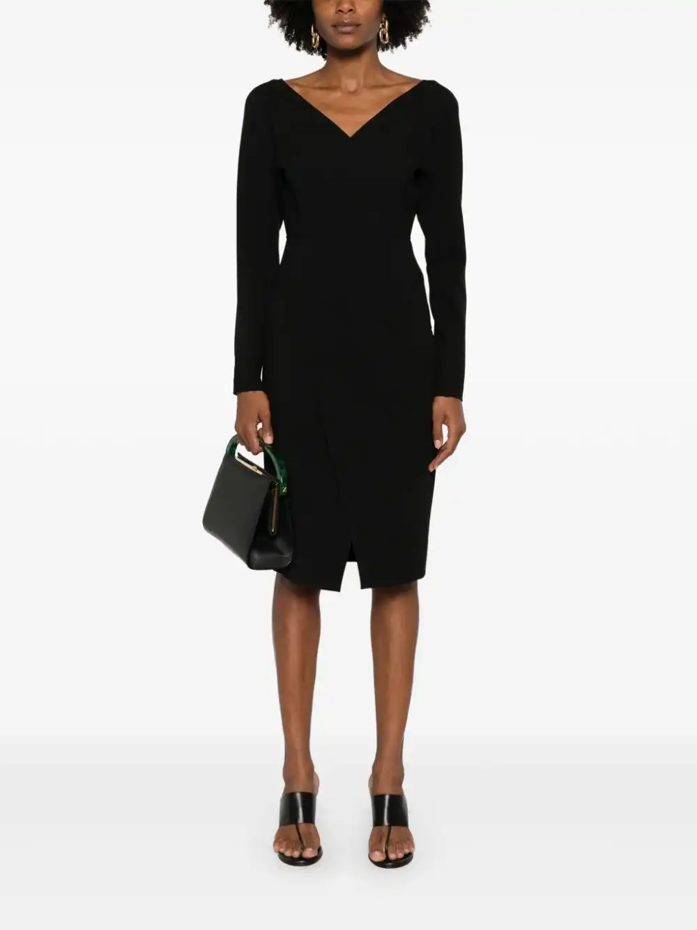 Cheap FENDI long-sleeve midi dress