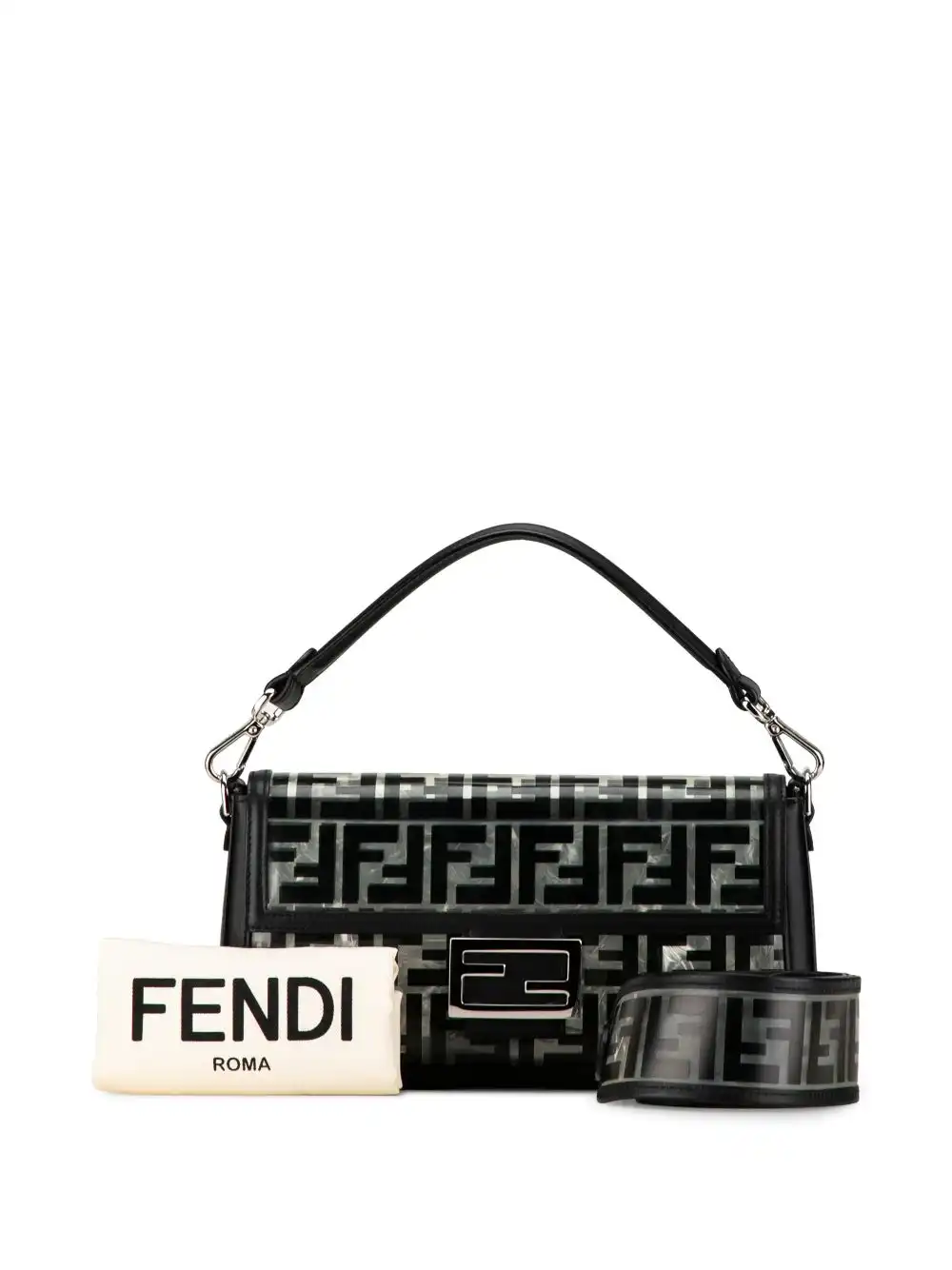 Cheap Fendi 2010-2023 Medium Zucca PVC Baguette satchel