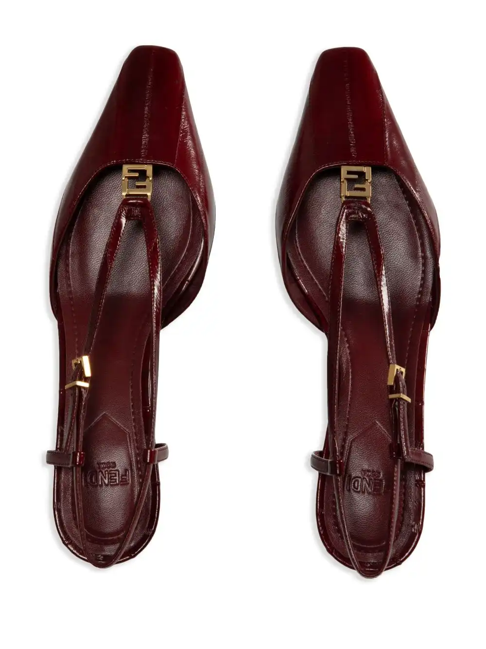 Affordable FENDI 40mm FFold slingback pumps