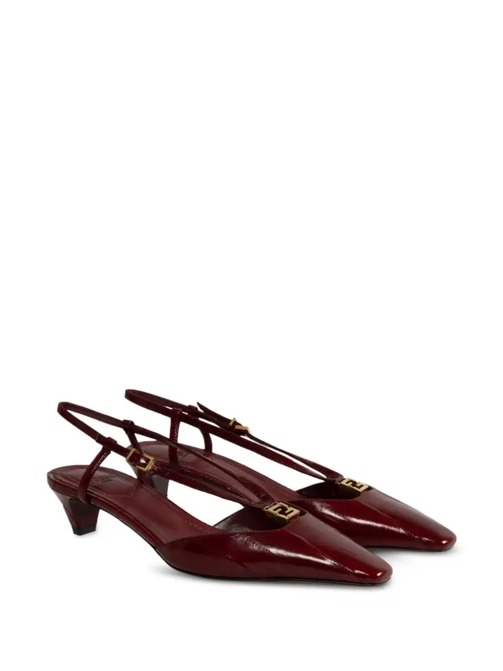 Affordable FENDI 40mm FFold slingback pumps