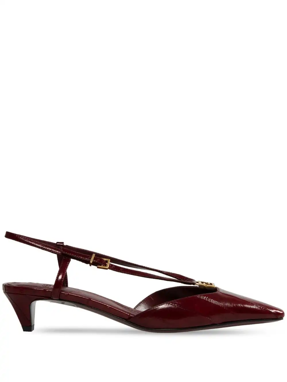 Affordable FENDI 40mm FFold slingback pumps