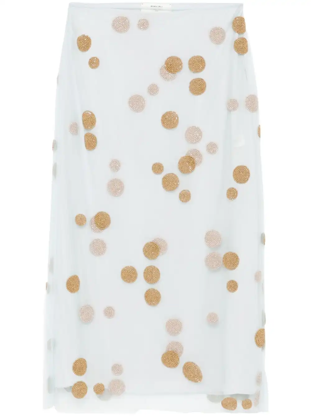 Cheap FENDI bead-embellished tulle midi skirt