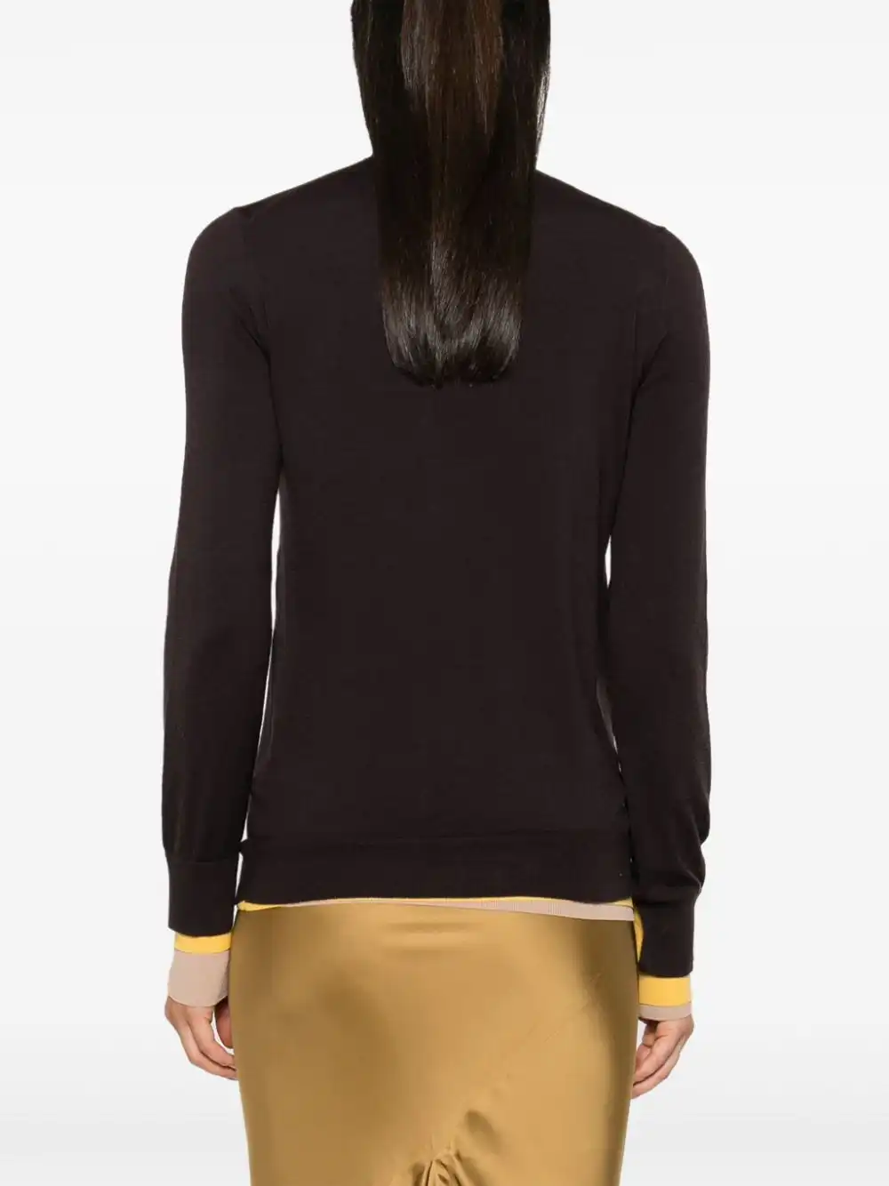 Affordable FENDI layered-trim sweater