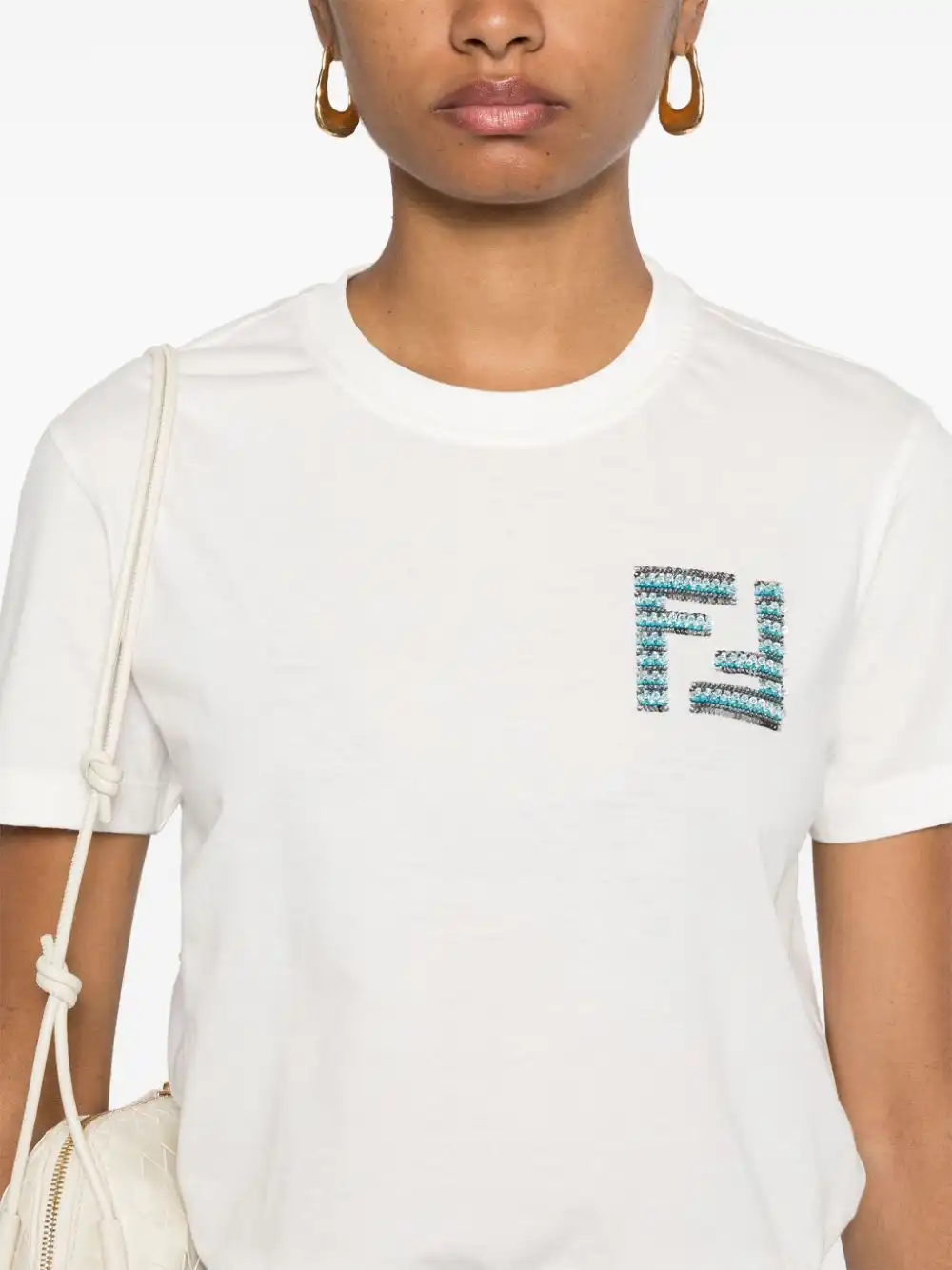 Affordable FENDI FF-motif T-shirt