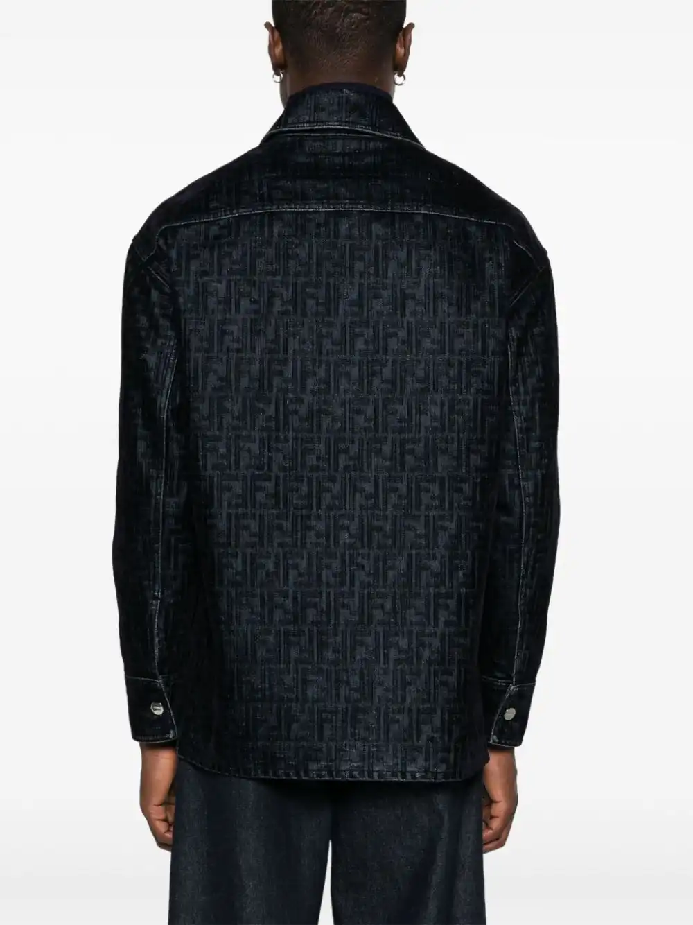 Affordable FENDI FF-flocked shirt jacket