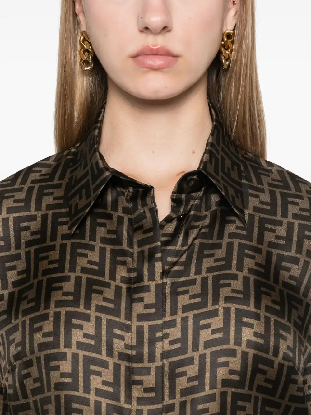 Cheap FENDI FF-print shirt