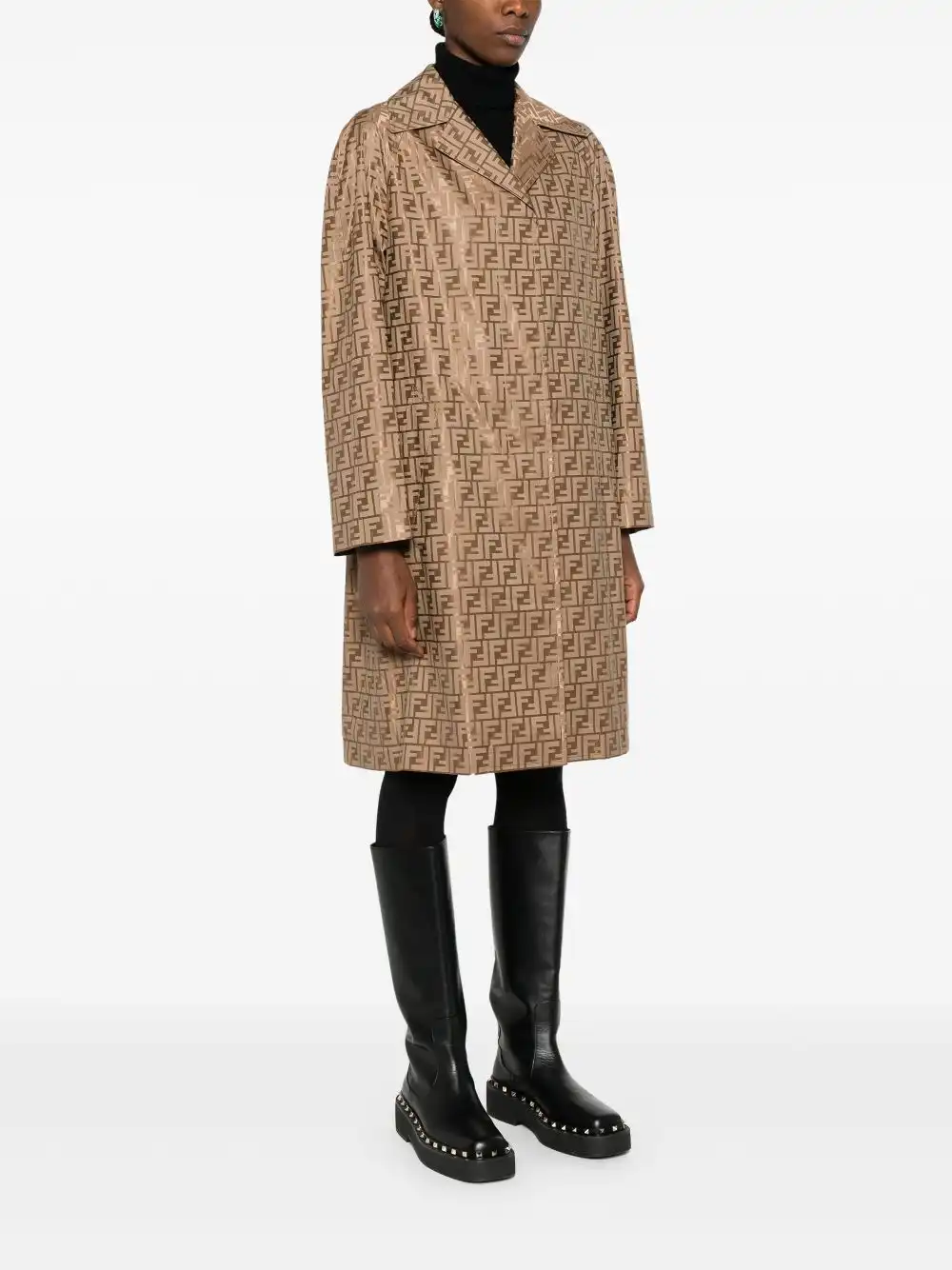 Affordable FENDI FF-printed coat