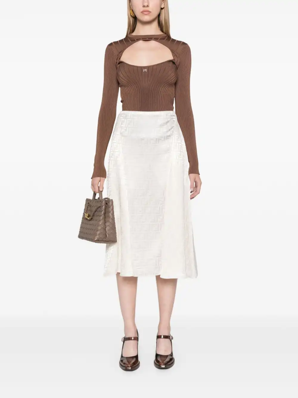 Affordable FENDI Penelope midi skirt