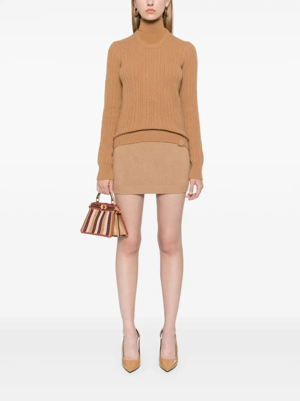 Cheap FENDI knitted mini skirt