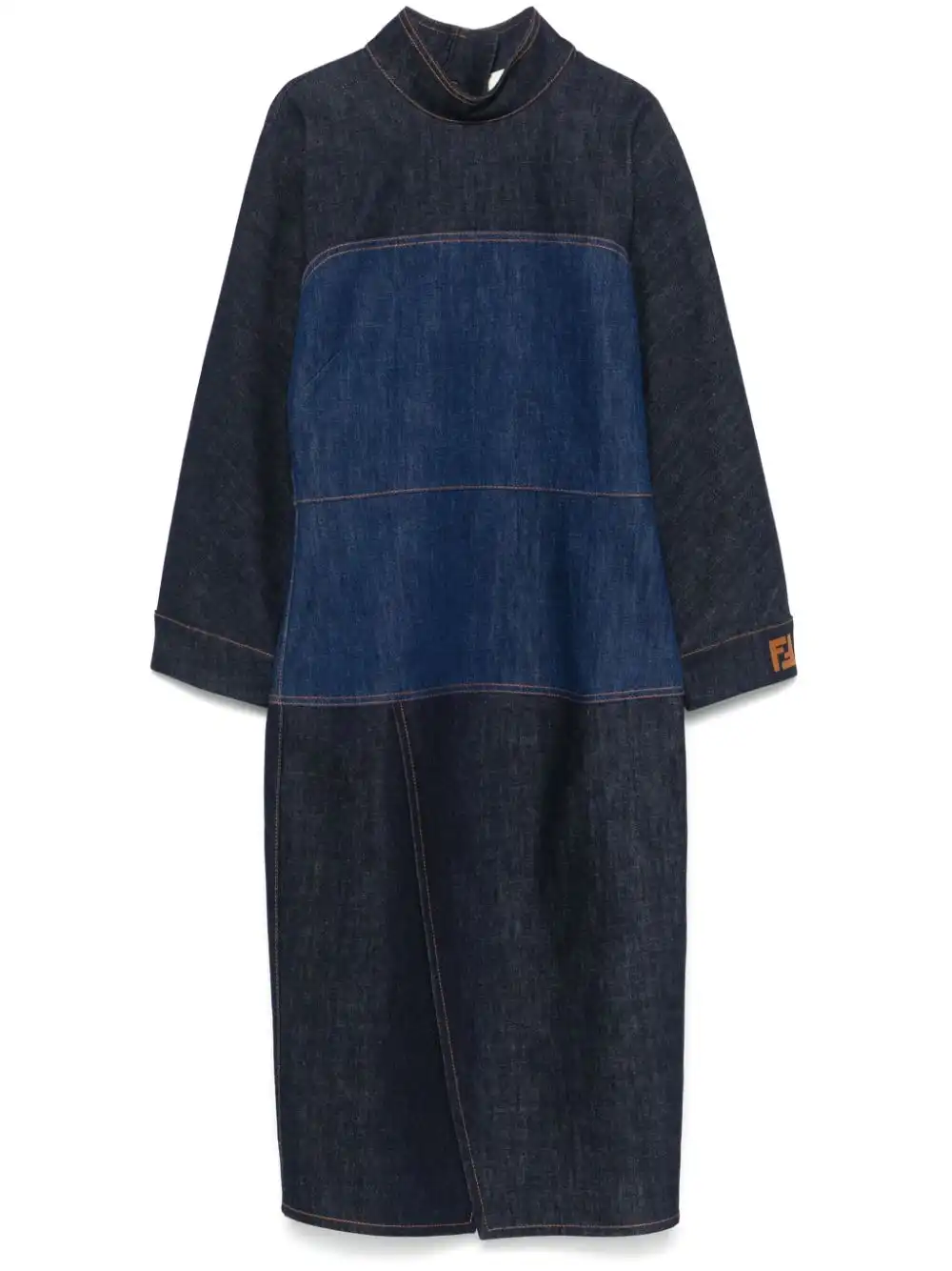 Cheap FENDI denim midi dress