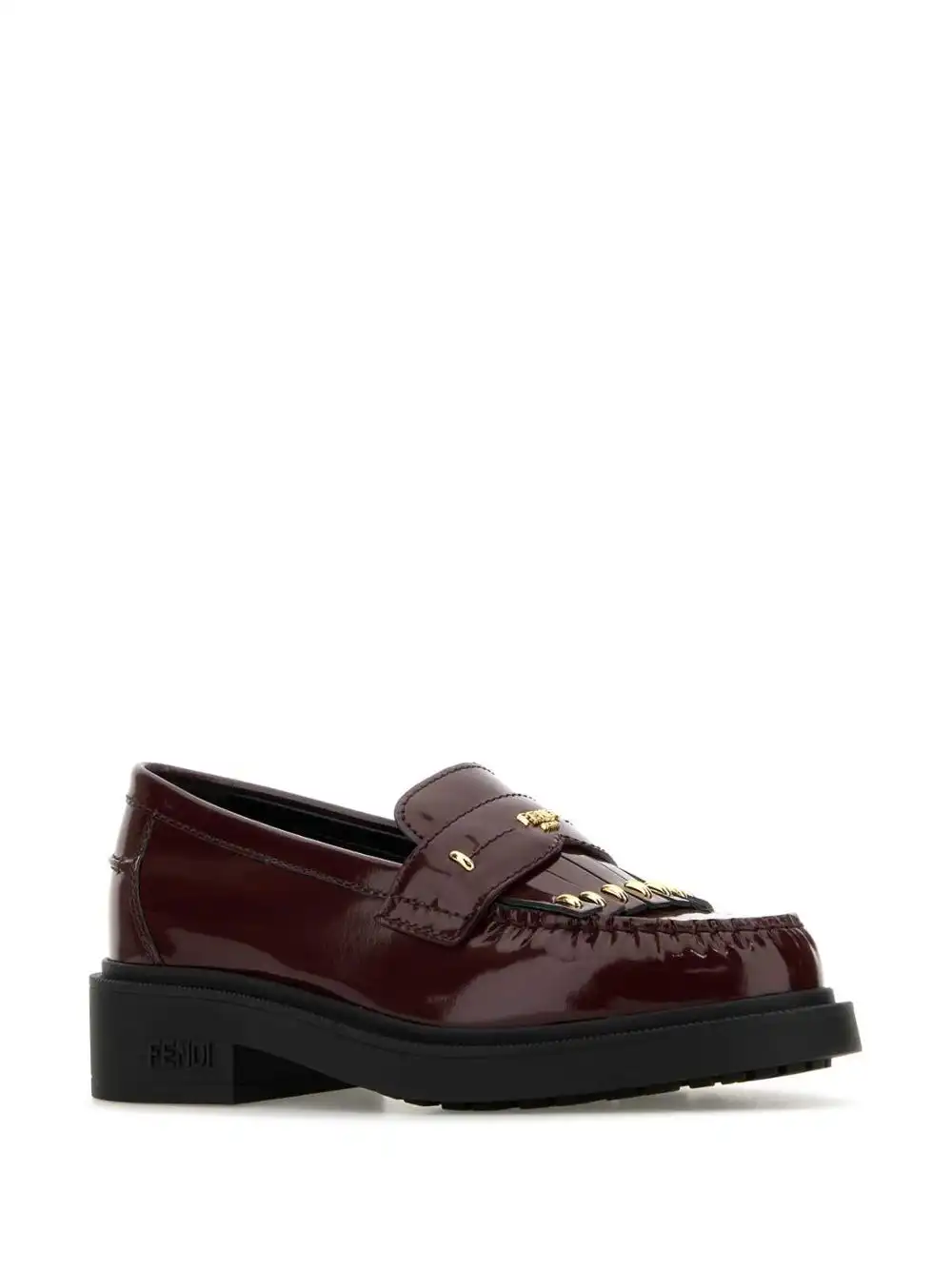 Affordable FENDI Filo leather loafers