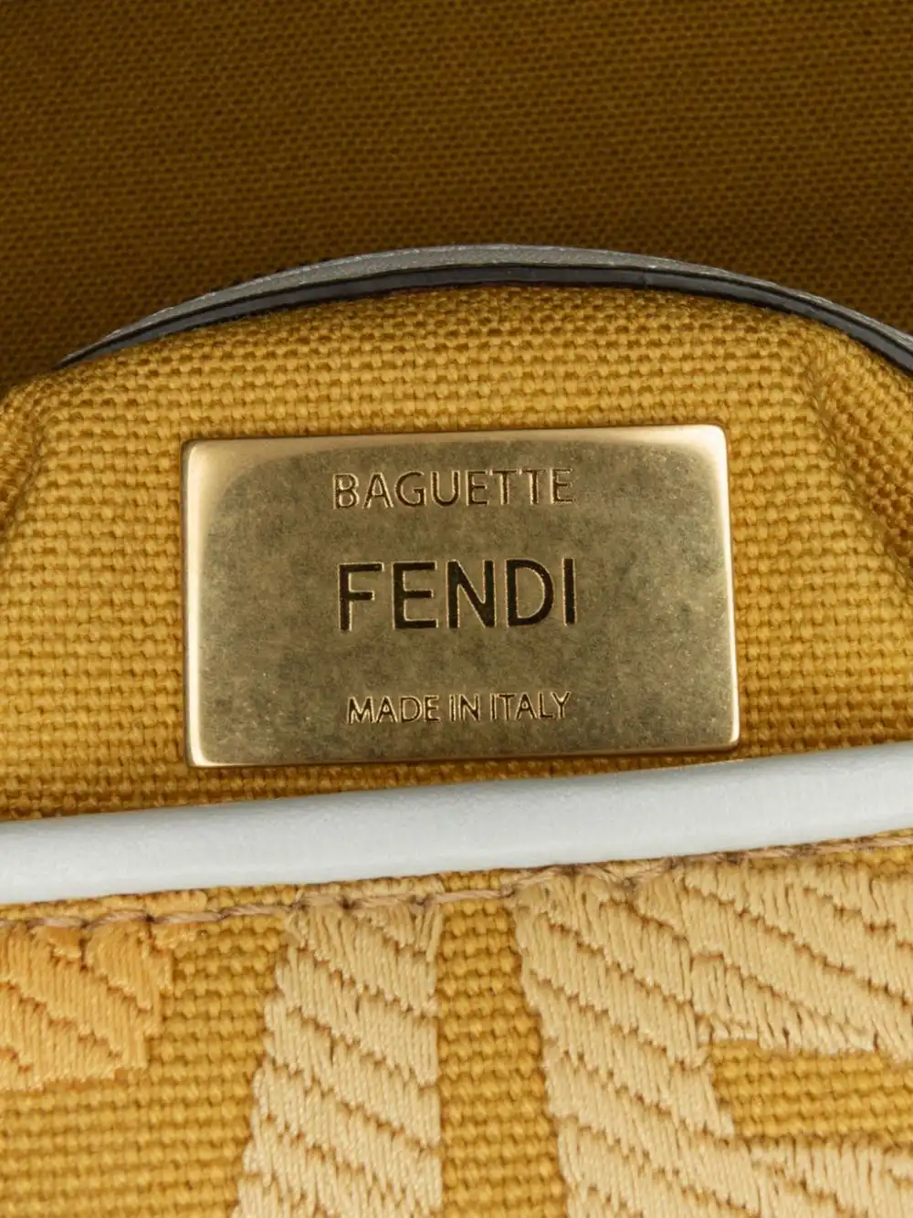 Cheap Fendi 2021 Sarah Coleman FF Canvas Fisheye Baguette satchel