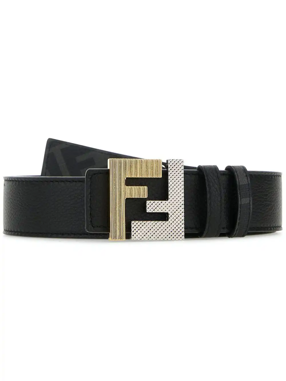 Cheap FENDI FF-motif leather belt