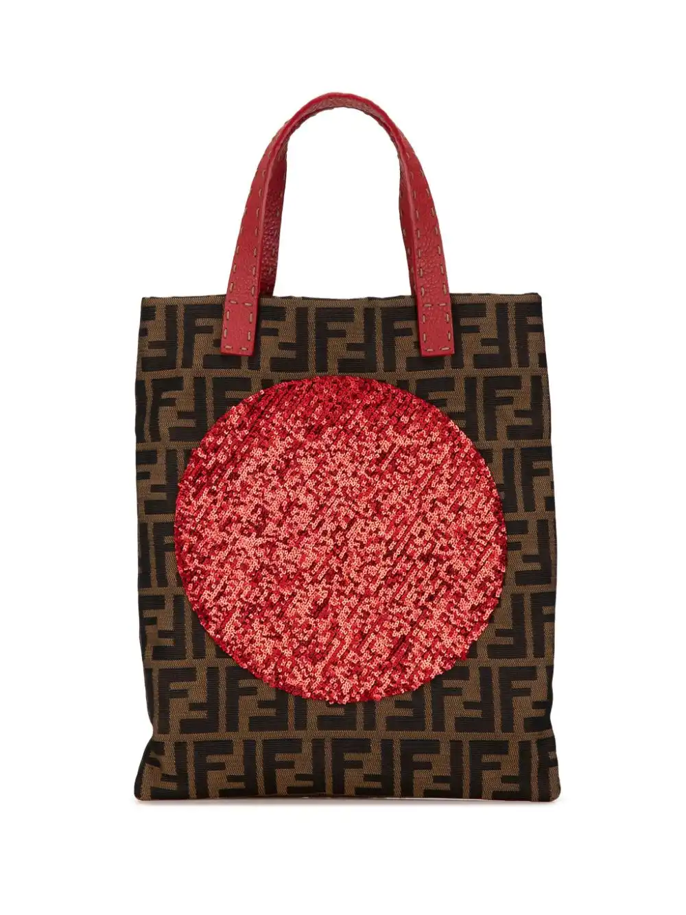 Affordable Fendi 2000-2010 Zucca Canvas Sequins tote bag