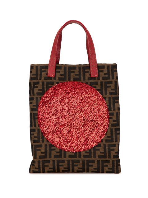 Fendi 2000-2010 Zucca Canvas Sequins tote bag