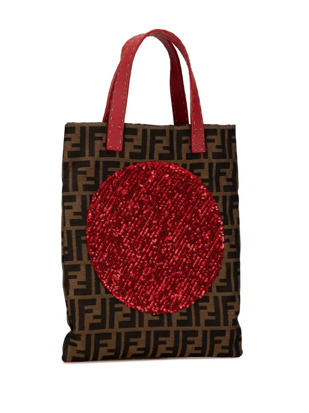 Affordable Fendi 2000-2010 Zucca Canvas Sequins tote bag