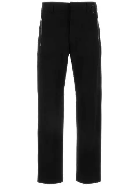 FENDI Zucca-panelled straight-legged trousers