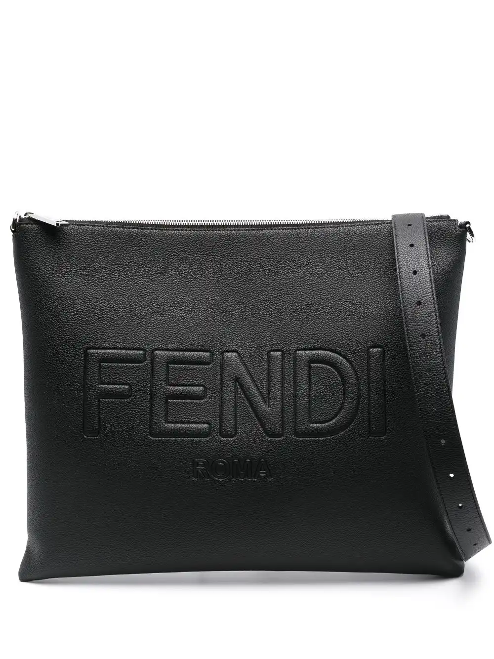 Cheap FENDI logo-stitched clutch bag