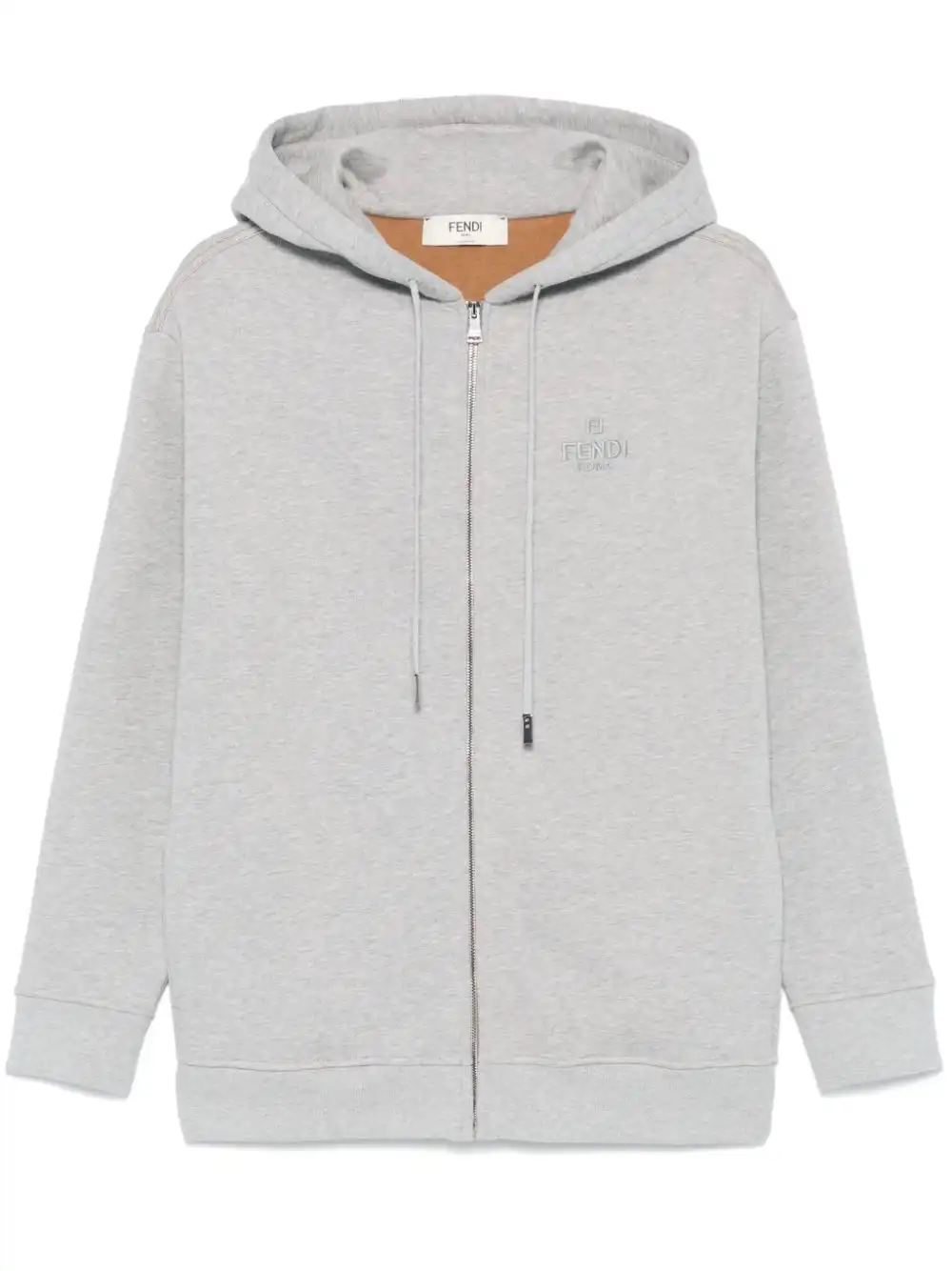 Affordable FENDI logo-embroidered hoodie