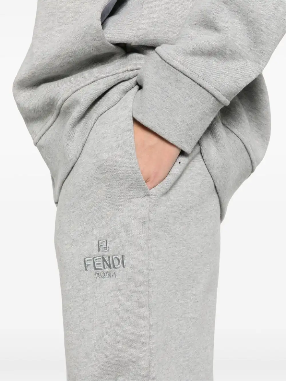 Affordable FENDI logo-embroidered track trousers