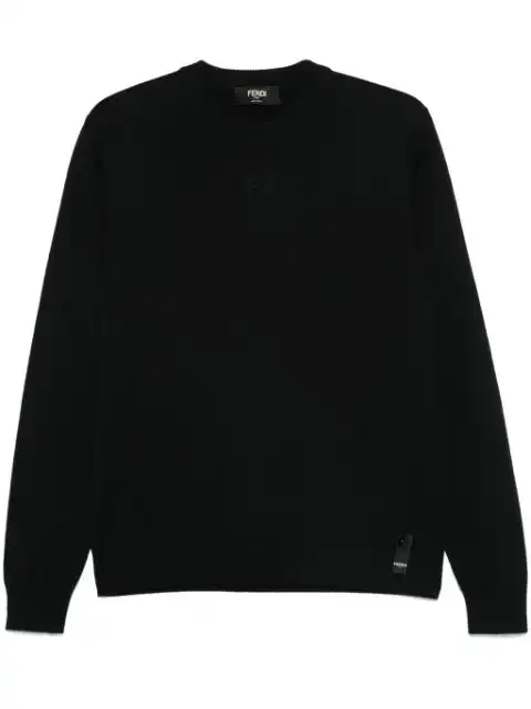 FENDI FF-embossed sweater